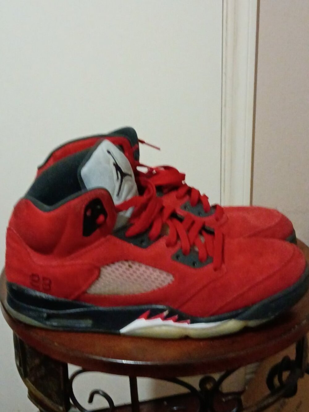 Air Jordan 5 Retro 2021 Raging Bull Red Suede, Size 11.5, DD0587-600